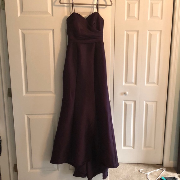 DAVIDS BRIDAL plum formal dress - Picture 5 of 6